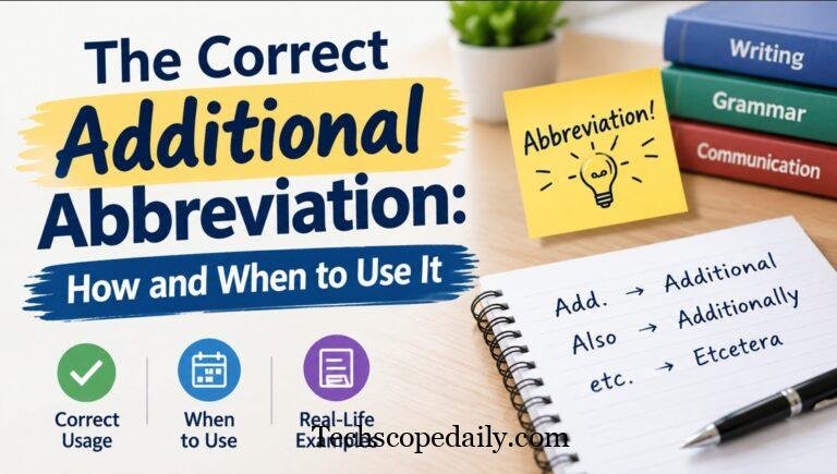 The Correct Additional Abbreviation